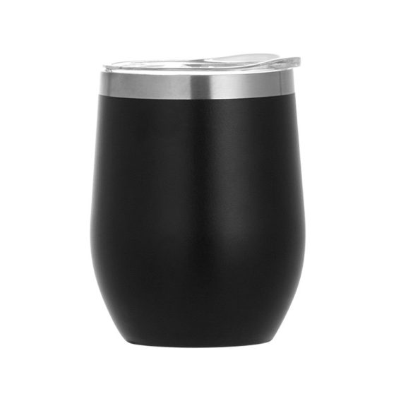 Bulk 12oz Double Wall Stainless Steel Insulated Powder Coated Mugs - Custom Engraved Logo, Push Lid - Image 2
