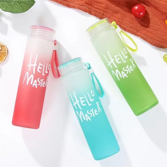 Bulk Wholesale Personalized Eco-Friendly Glass Water Bottles 400ml/480ml - Image 3