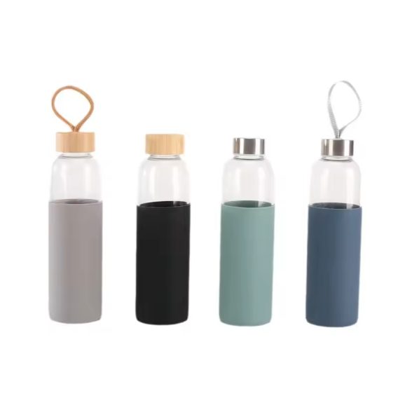Custom 280ml Borosilicate Glass Water Bottle - Stainless Lid