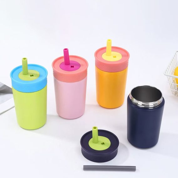 Kivi Bear Kids 12 oz Insulated Tumbler - Custom, Lid & Straw - Image 14