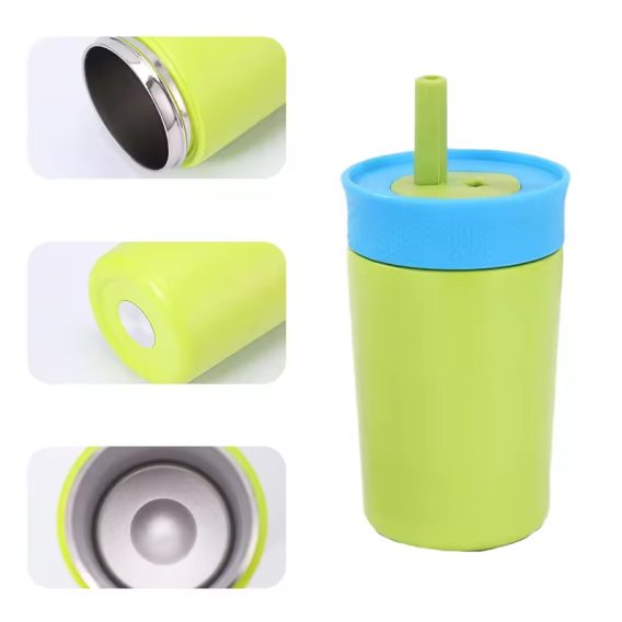 Kivi Bear Kids 12 oz Insulated Tumbler - Custom, Lid & Straw - Image 13