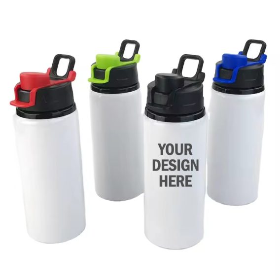 Customizable 600ml Aluminum Water Bottle - RubySub D-20, Sublimation Blank