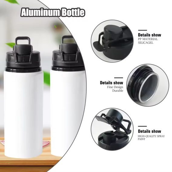 Customizable 600ml Aluminum Water Bottle - RubySub D-20, Sublimation Blank - Image 4