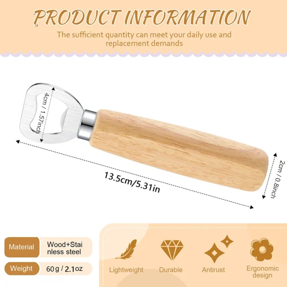 Personalized Wedding Favor Custom Engraved Wood Bottle Openers Wedding Party Souvenir Customized Beer Opener Wedding Gifts - Image 4