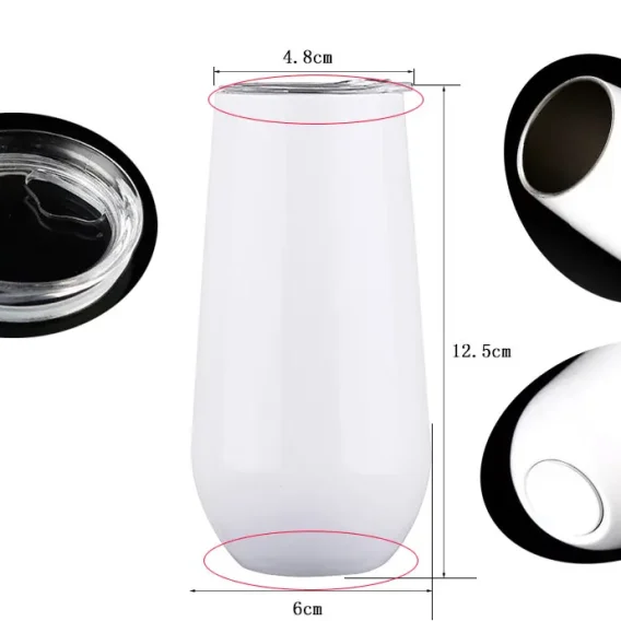 Personalized 6oz Flute Tumblers: Stainless Steel for Champagne, Bachelorette Party, Bridal Favors - Image 7