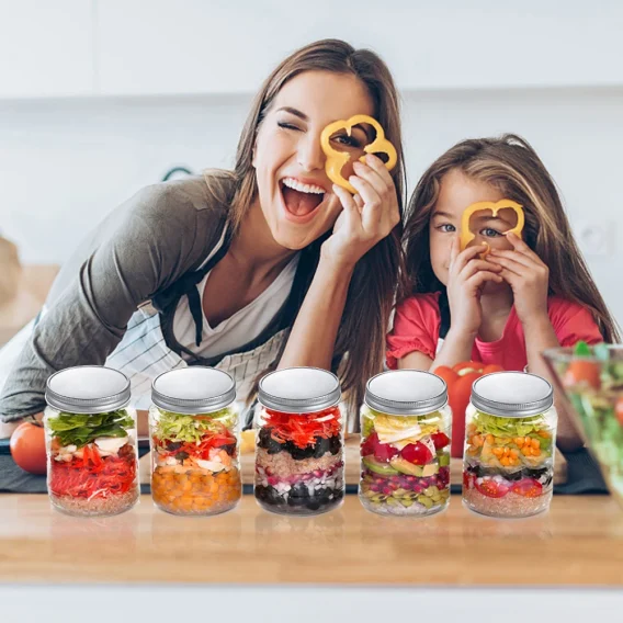 12Pcs 70mm 86 MmReusable Mason Jar Lids Wide Mouth LeakProof Seal Lid For Canning Jars Silver 2020 Ordinary - Image 4