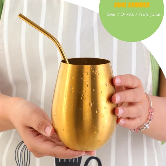 500ml Stainless Steel Beer & Wine Cup: Rose Gold Tumbler for Bar & Outdoor Drinks - Image 12