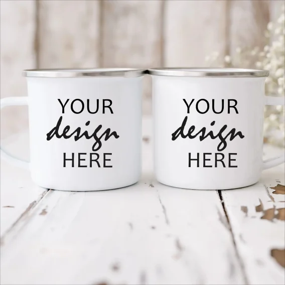 Custom Name mugs private Logo Text Enamel Coffee Cup Print Store Company Logo Mug Friends Birthday Gift Mug Drinking glass Weird