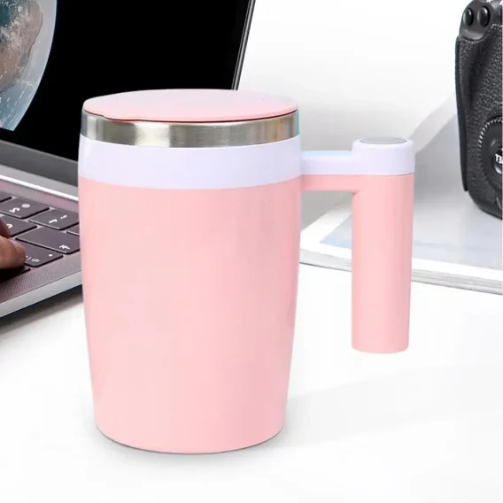 380ML Automatic Self Stirring Mug: Rechargeable Magnetic Mixing Stainless Steel Coffee Cup - Image 8