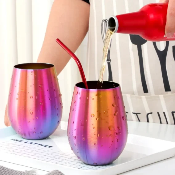 500ml Stainless Steel Beer & Wine Cup: Rose Gold Tumbler for Bar & Outdoor Drinks - Image 3