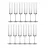 6 OZ Square Champagne Flutes: Stemmed Coupes, Reusable Wedding Toasting Glasses (12 Pack)