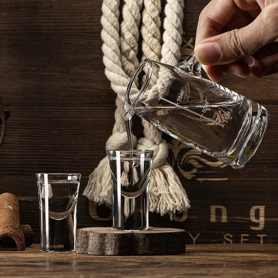 6PCs Transparent 15ml Shot Glass Set: Thickened Bottom Bullet Cups for Wine & Liquor, Custom Wholesale - Image 2
