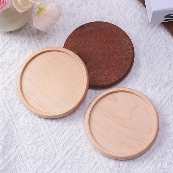 1PCS Wooden Solid Walnut Coaster: Heat Resistant for Tea Coffee Cup, DIY Home Decor - Image 5