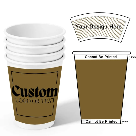 Custom 50 Paper Cups - Personalized Disposable Party Cups with Photo/Logo/Text - Image 4