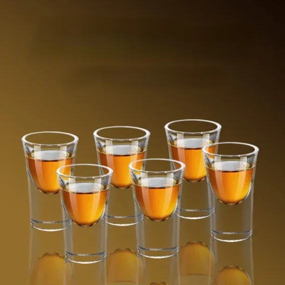 6PCs Transparent 15ml Shot Glass Set: Thickened Bottom Bullet Cups for Wine & Liquor, Custom Wholesale - Image 4