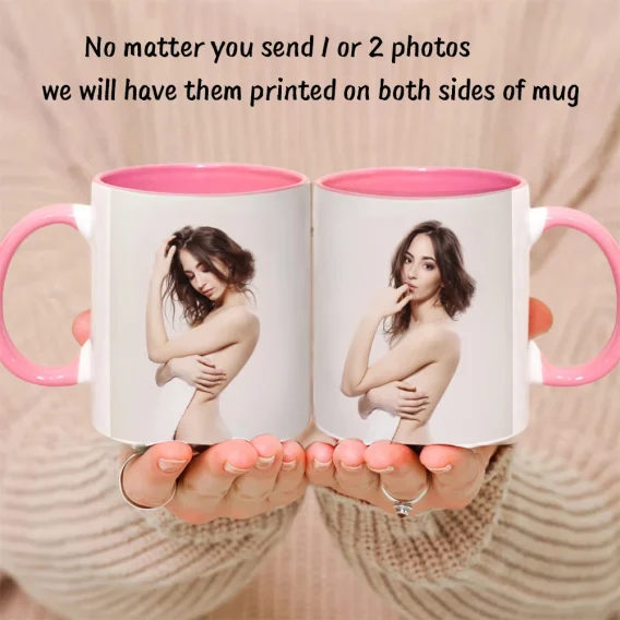 Personalised Photo Mug: Custom Name Image Text Cup, Mothers Day Wedding Gift, 9 Colors - Image 2