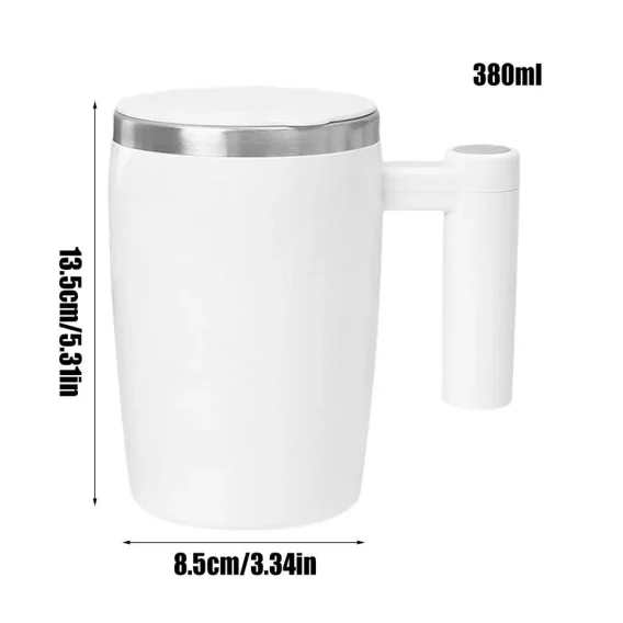380ML Automatic Self Stirring Mug: Rechargeable Magnetic Mixing Stainless Steel Coffee Cup - Image 10