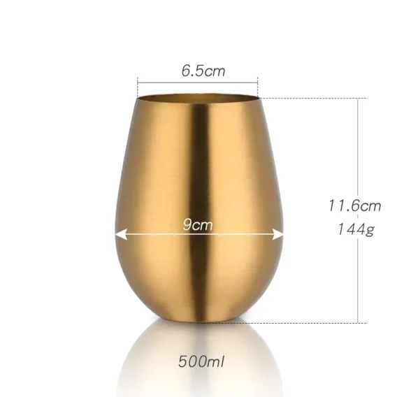 500ml Stainless Steel Beer & Wine Cup: Rose Gold Tumbler for Bar & Outdoor Drinks - Image 6