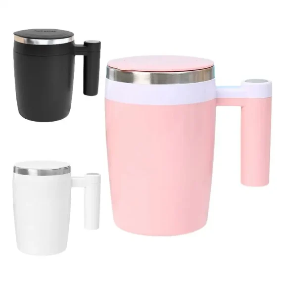 380ML Automatic Self Stirring Mug: Rechargeable Magnetic Mixing Stainless Steel Coffee Cup