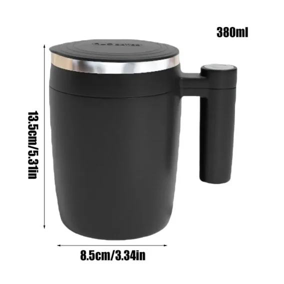 380ML Automatic Self Stirring Mug: Rechargeable Magnetic Mixing Stainless Steel Coffee Cup - Image 6