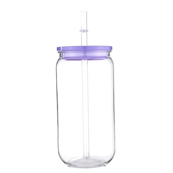 16oz PET Plastic Cups with Replaceable Colored Lids & Straws: Soda, Juice, Dairy Drinks - Image 7