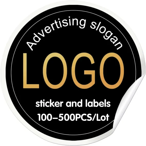 Personalized Round Stickers with Logo - Custom Design for Communion Labels & Gift Packaging