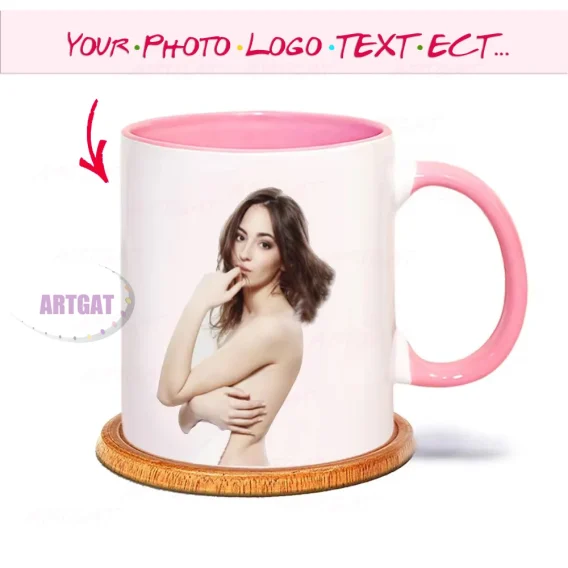 Personalised Photo Mug: Custom Name Image Text Cup, Mothers Day Wedding Gift, 9 Colors