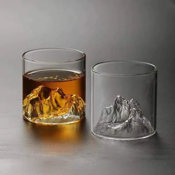 200/300/350ML 3D Mountain Whiskey Glasses: Transparent Beer, Tea, Coffee Cup for Home & Bar Party - Image 6