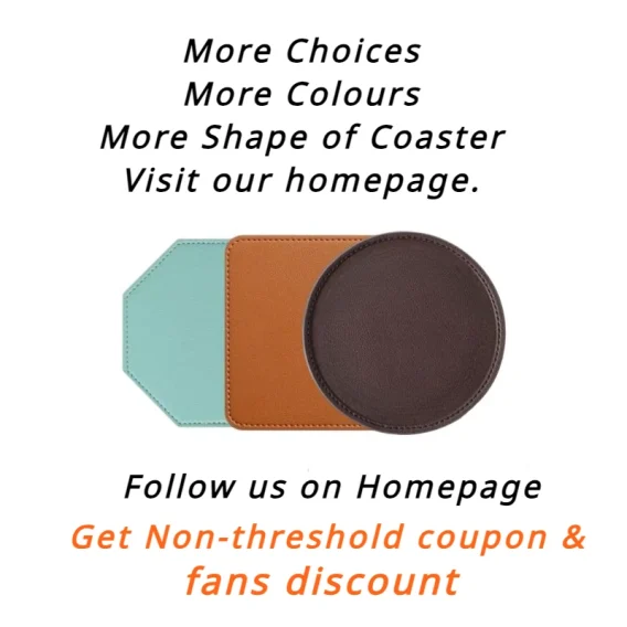Customized Leather Coasters: Round Cup Pads for Tea, Coffee, Dish Drying - Nordic Home Decor - Image 8