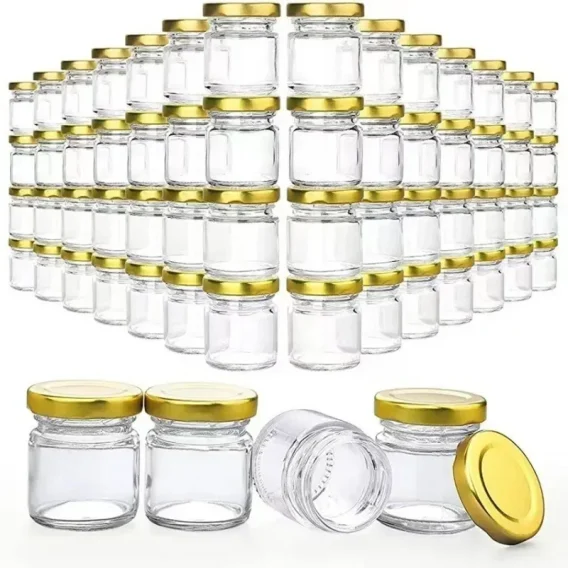 1.5Oz Mini Hexagon Glass Honey Jars with Wood Dipper & Bee Charms for Weddings & Parties - Image 4