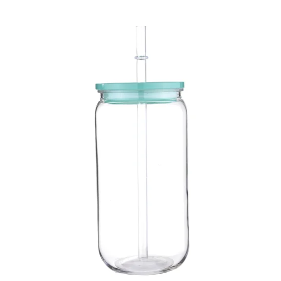 16oz PET Plastic Cups with Replaceable Colored Lids & Straws: Soda, Juice, Dairy Drinks - Image 2