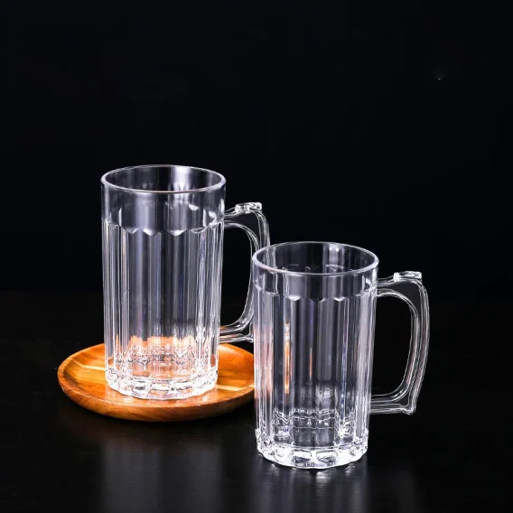 500ML Transparent Beer Mug Plastic Unbreakable Breakfast Milk Coffee Juice Water Cup Barware Drinkware for Home Party Bar KTV - Image 8