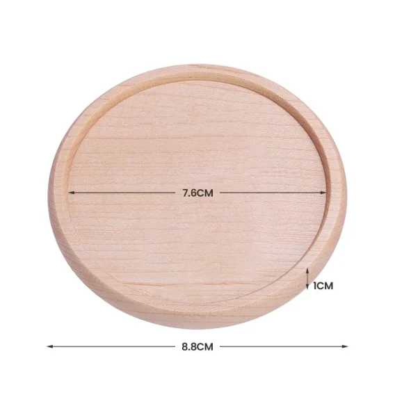 1PCS Wooden Solid Walnut Coaster: Heat Resistant for Tea Coffee Cup, DIY Home Decor - Image 3