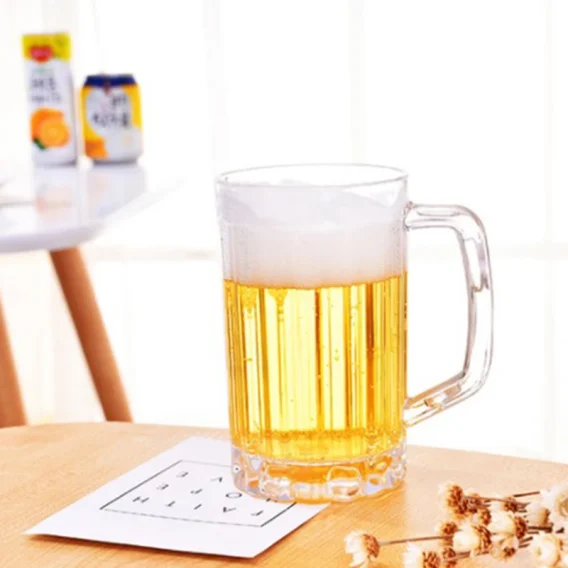 500ML Transparent Beer Mug Plastic Unbreakable Breakfast Milk Coffee Juice Water Cup Barware Drinkware for Home Party Bar KTV - Image 5
