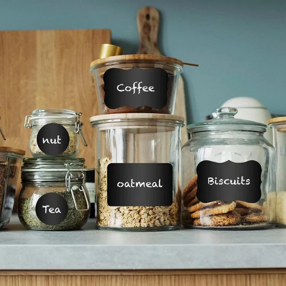 Personalized Waterproof Blackboard Labels - Custom Spice & Household Jar Bottle Stickers - Image 2