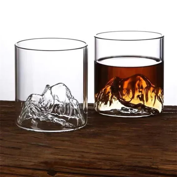 200/300/350ML 3D Mountain Whiskey Glasses: Transparent Beer, Tea, Coffee Cup for Home & Bar Party - Image 2